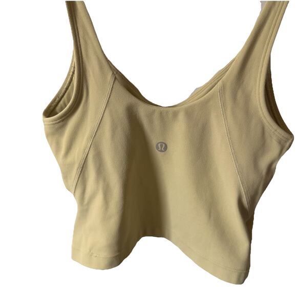 Lululemon Womens 2 Align Tank Top Light Support Vneck Bra Tank Yellow Green - Picture 6 of 6